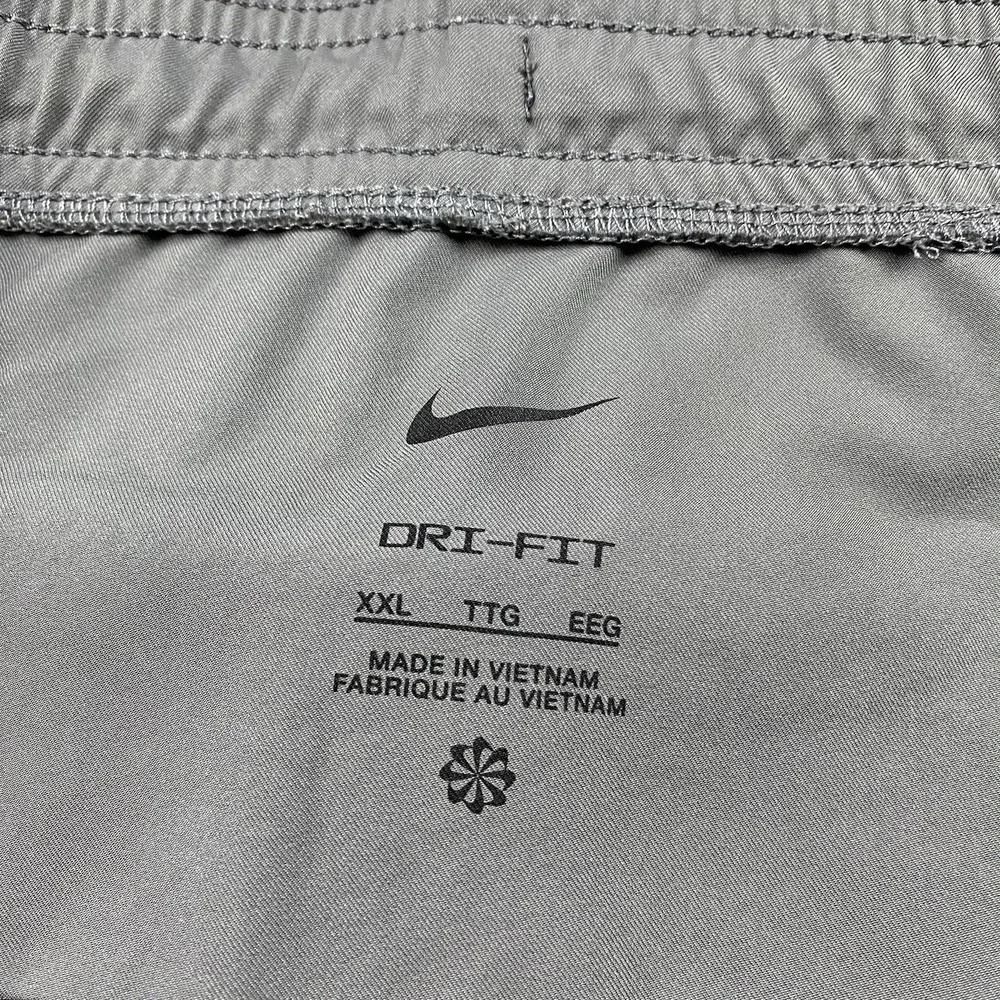 Nike Dri-Fit Track Jogger Pants Mens XXL‎ Gray Lined Elastic Waist Zip Ankle